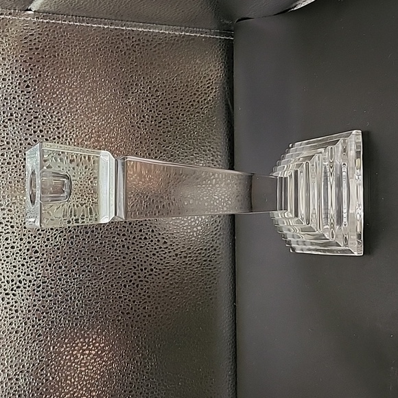 Pillar Candlestick Heavy Glass 8.25" - Picture 3 of 8